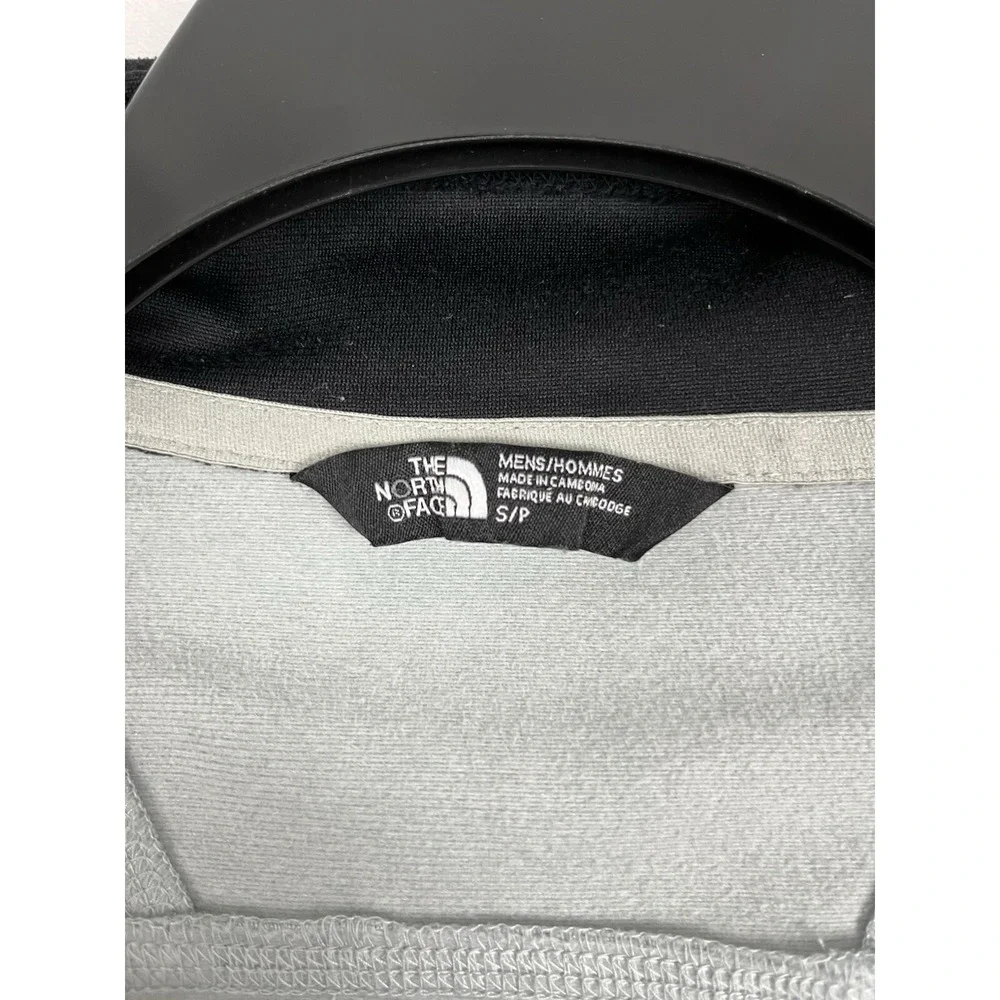 The North Face Jacket Men Small Gray Fleece Full Zip Mock Neck Pockets Outdoors